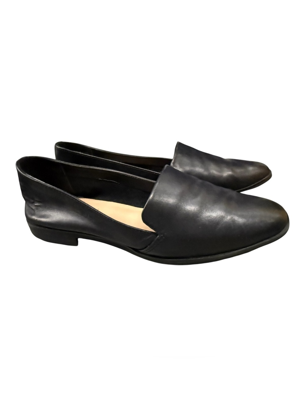 Aldo Black Leather Slip-On Loafers